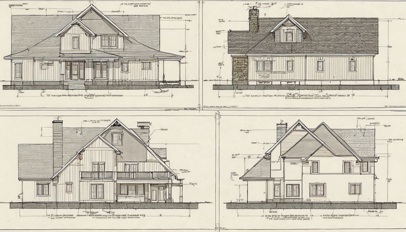 How should residential architecture drawings communicate elevation control editorial visual